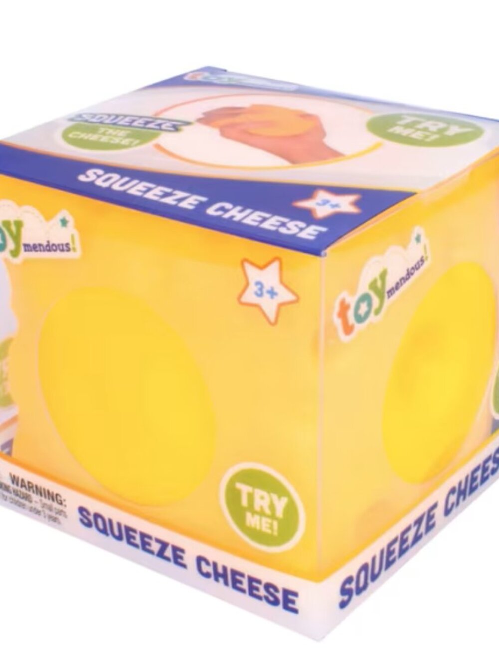 Authentic Squeeze Cheese Squishy Toy by Toymendous /Sunny Days